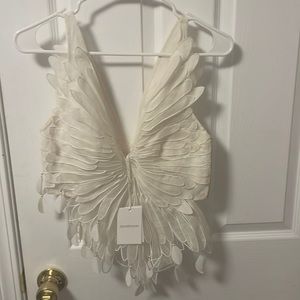 Zimmermann rhythmic top and skirt set. top size 0. skirt size 0.